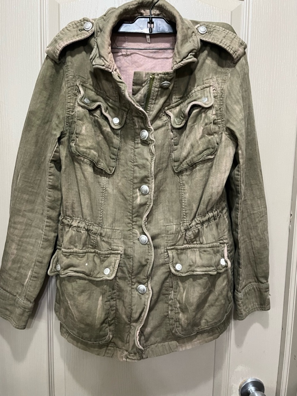 Free People Olive Green Utility Jacket